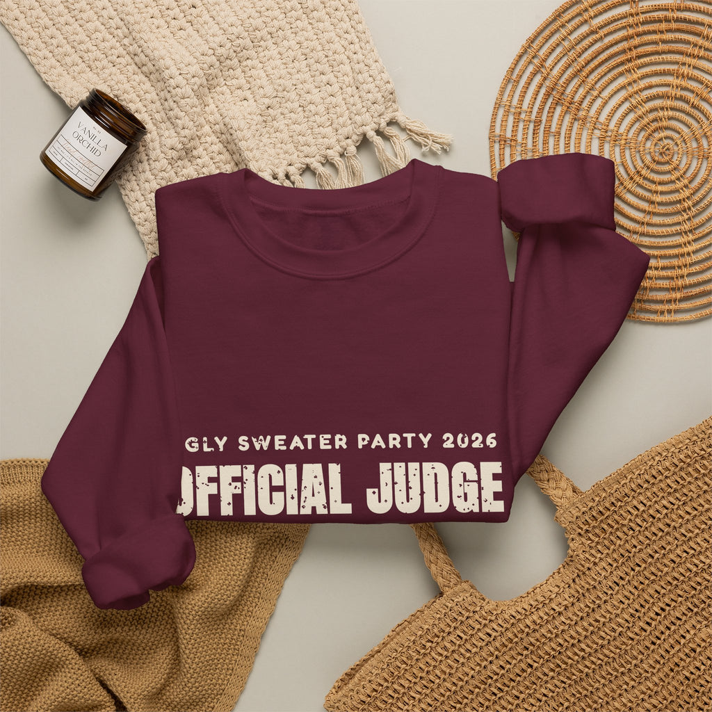 Ugly Sweater Party Judge Funny Christmas Sweatshirt
