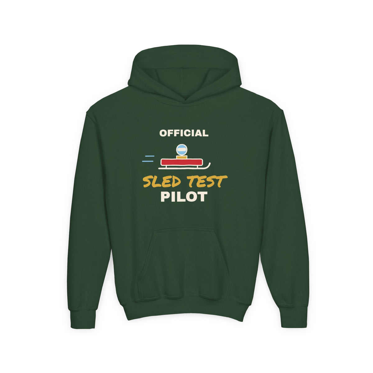 Official Sled Test Pilot Kids Winter Hoodie