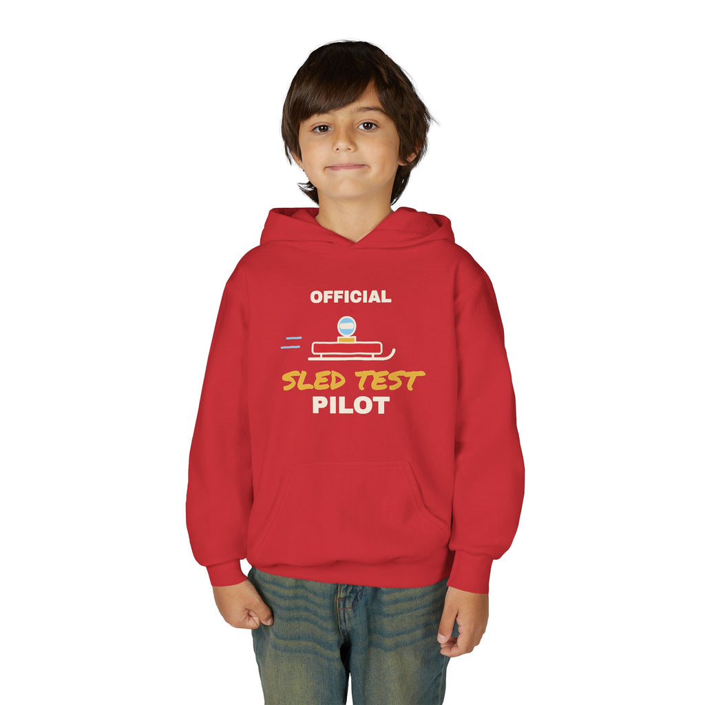 Official Sled Test Pilot Kids Winter Hoodie