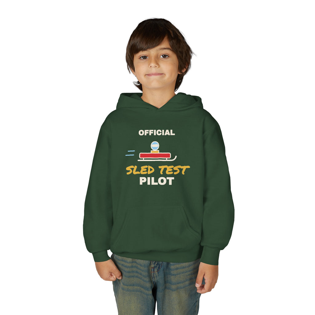 Official Sled Test Pilot Kids Winter Hoodie