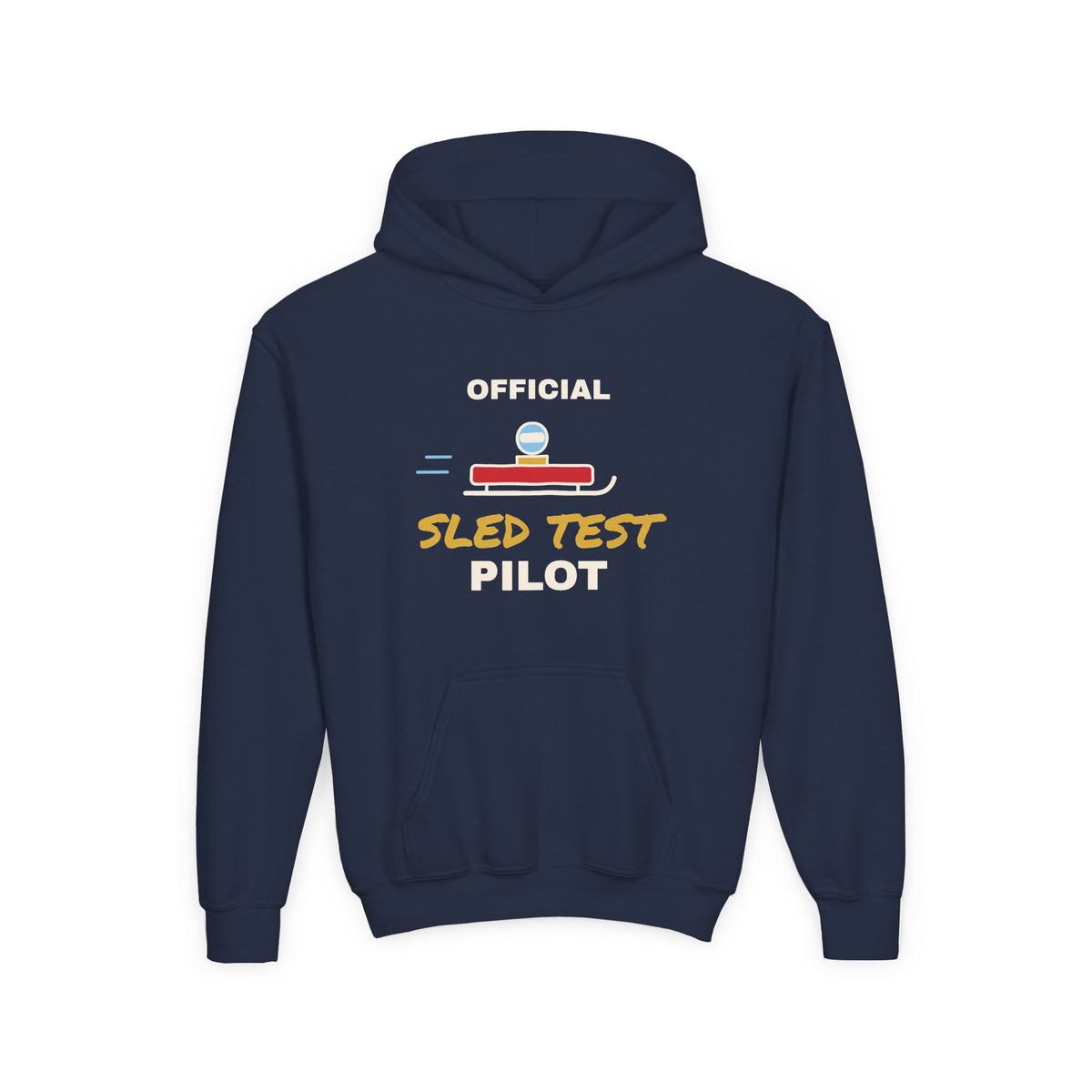Official Sled Test Pilot Kids Winter Hoodie