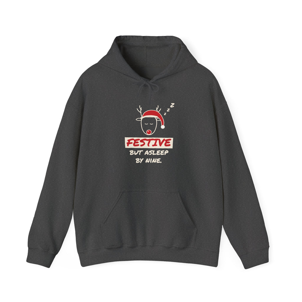 Festive But Asleep by Nine Christmas Hoodie