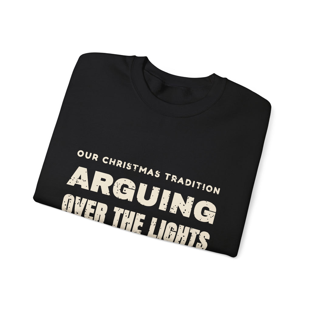Arguing Over the Lights Couples Christmas Sweatshirt