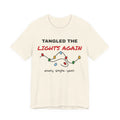 Tangled the Lights Again Funny Christmas Tee