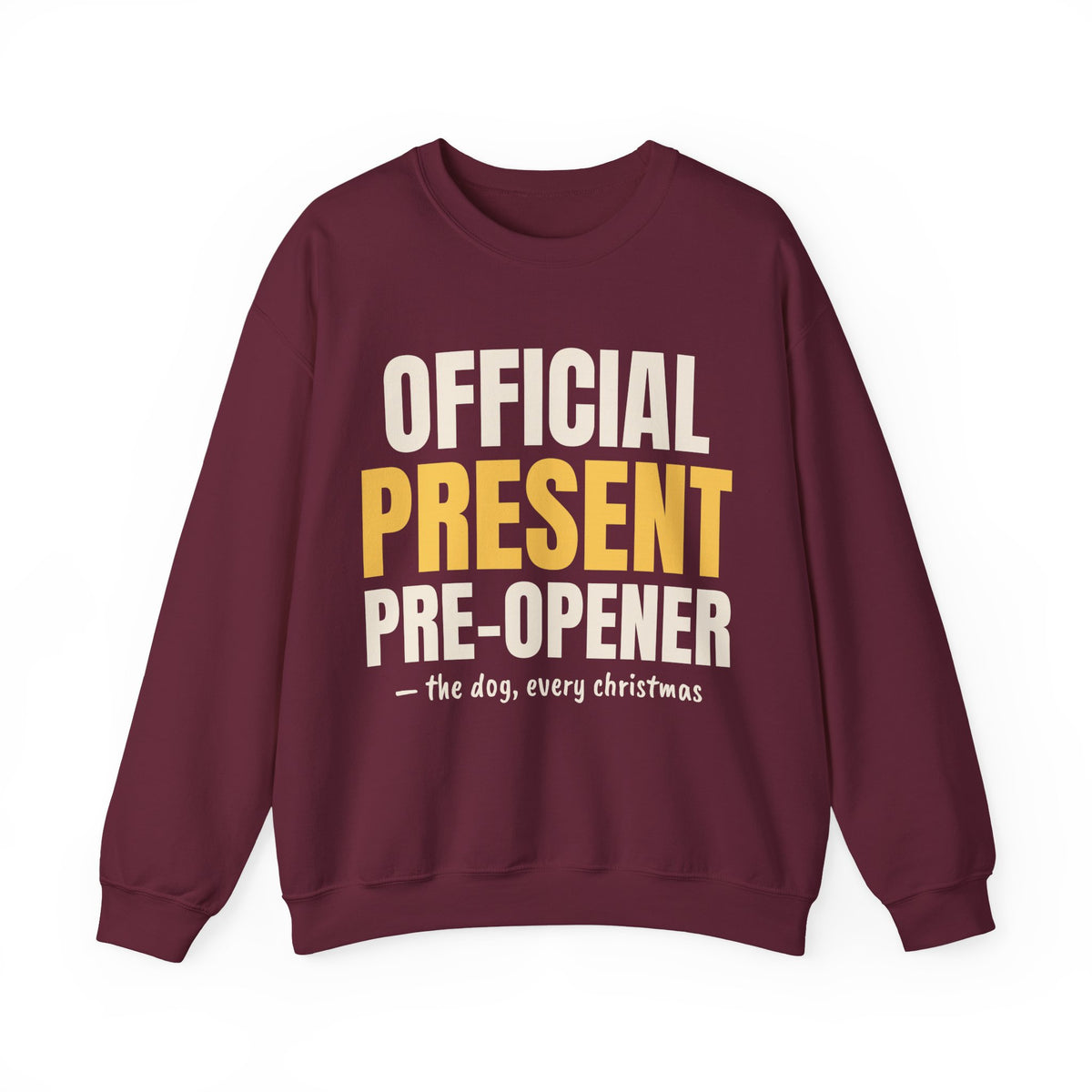 Official Present Pre-Opener Dog Christmas Sweatshirt