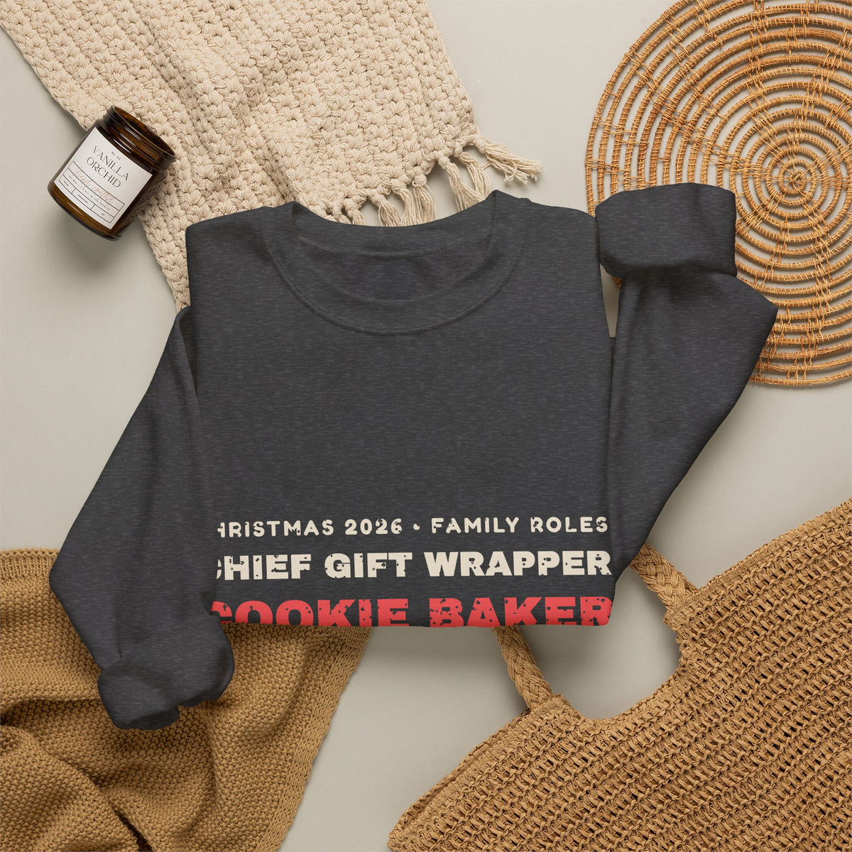 Christmas 2026 Family Roles Matching Sweatshirt