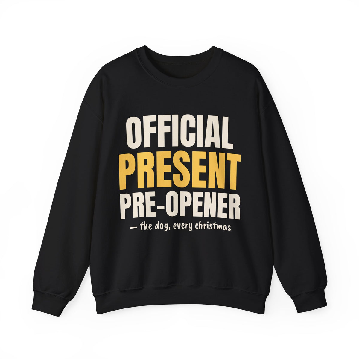 Official Present Pre-Opener Dog Christmas Sweatshirt