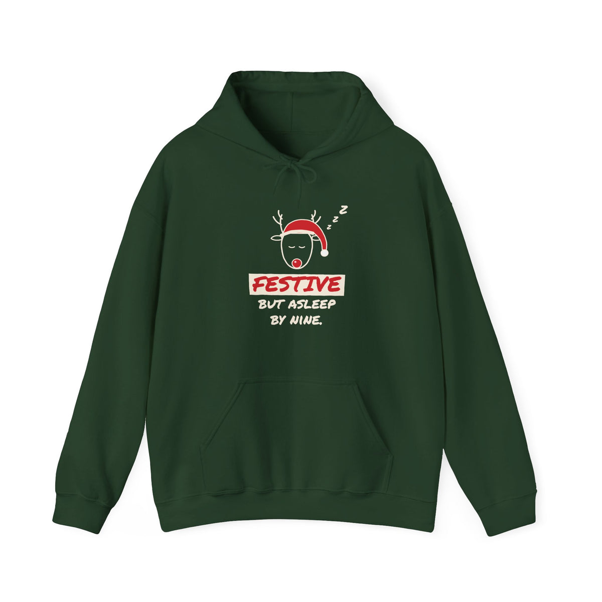 Festive But Asleep by Nine Christmas Hoodie
