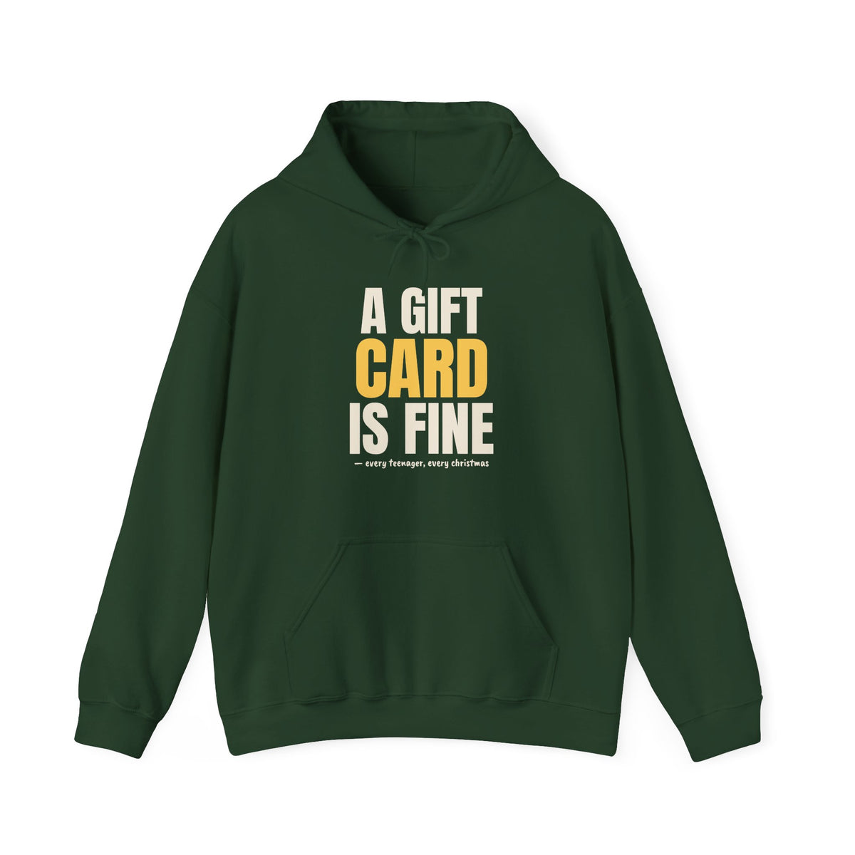 A Gift Card Is Fine Teen Christmas Hoodie