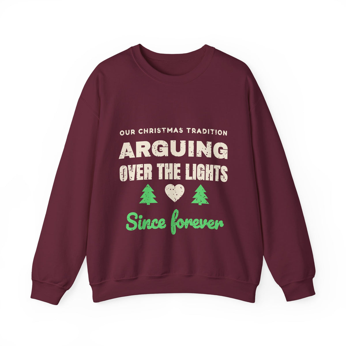 Arguing Over the Lights Couples Christmas Sweatshirt