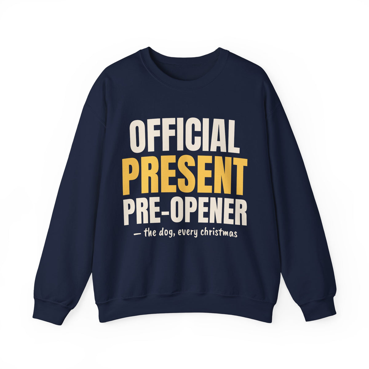 Official Present Pre-Opener Dog Christmas Sweatshirt