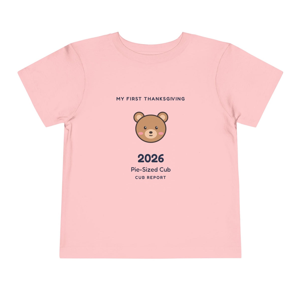 My First Thanksgiving 2026 Teddy Bear Toddler Tee