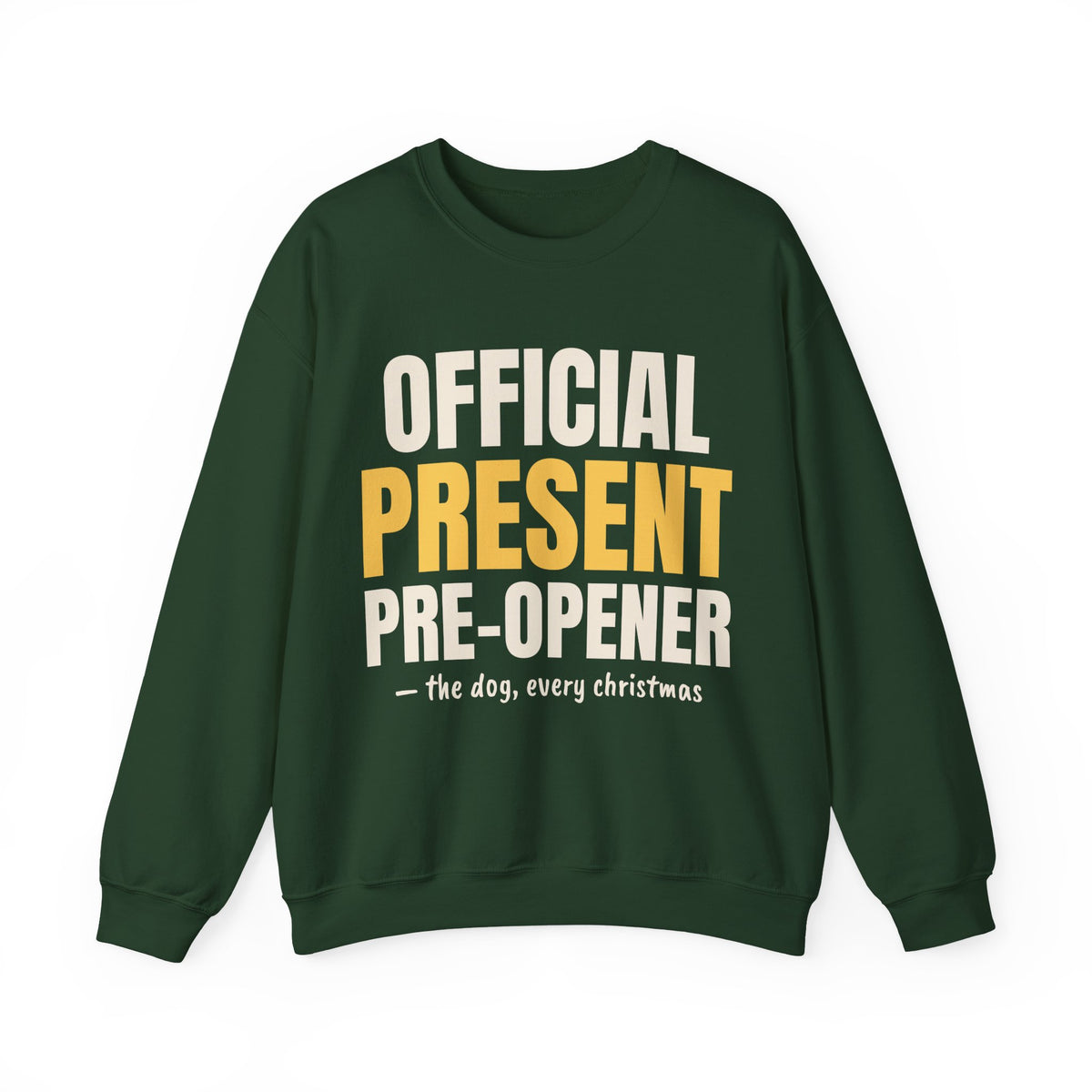Official Present Pre-Opener Dog Christmas Sweatshirt