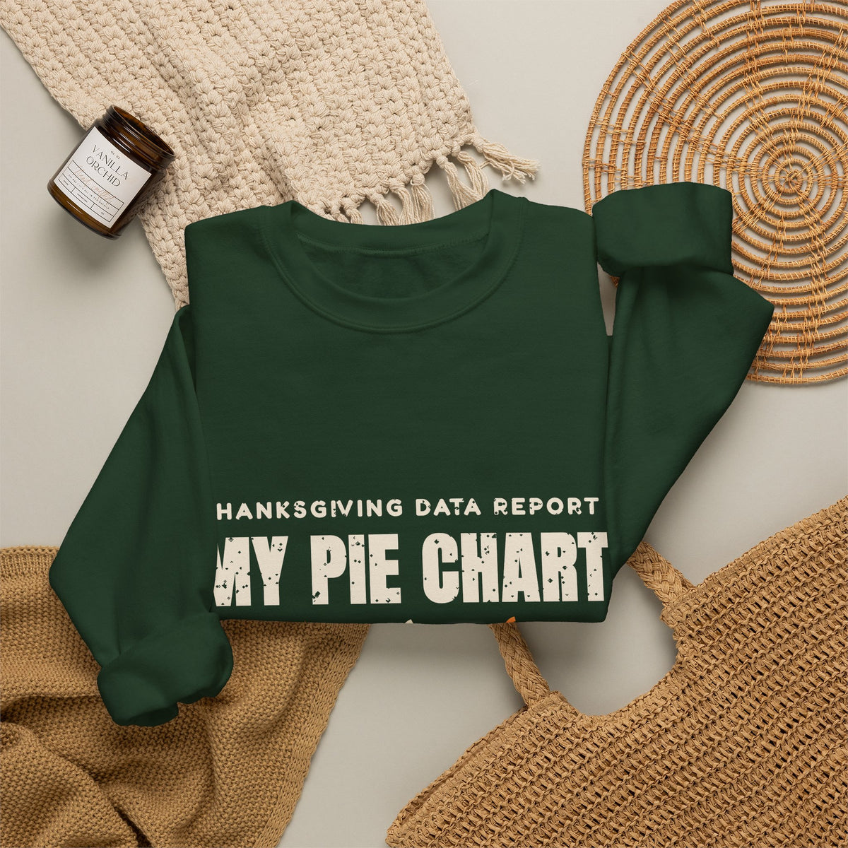 Pie Chart Thanksgiving Sweatshirt