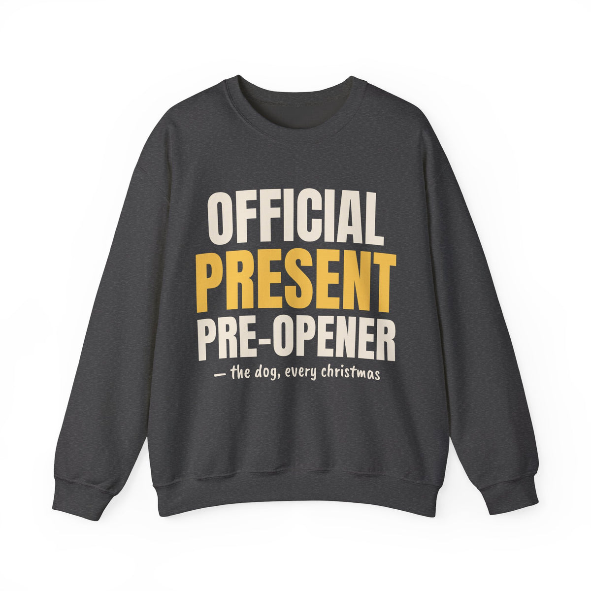 Official Present Pre-Opener Dog Christmas Sweatshirt