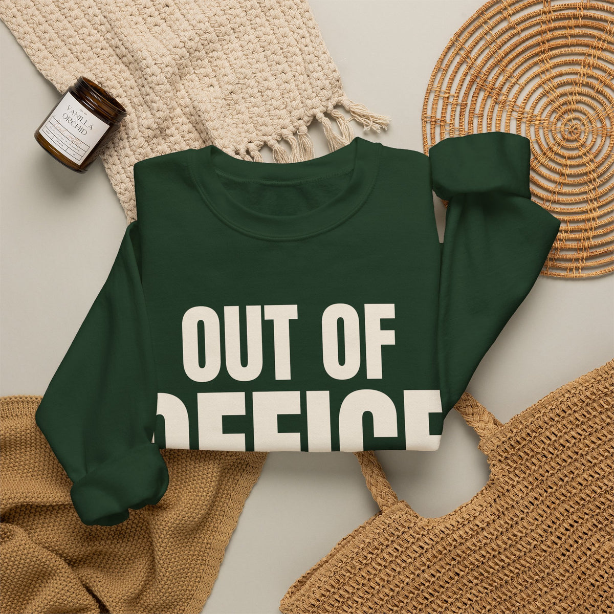 Out of Office Eggnog Edition Christmas Sweatshirt