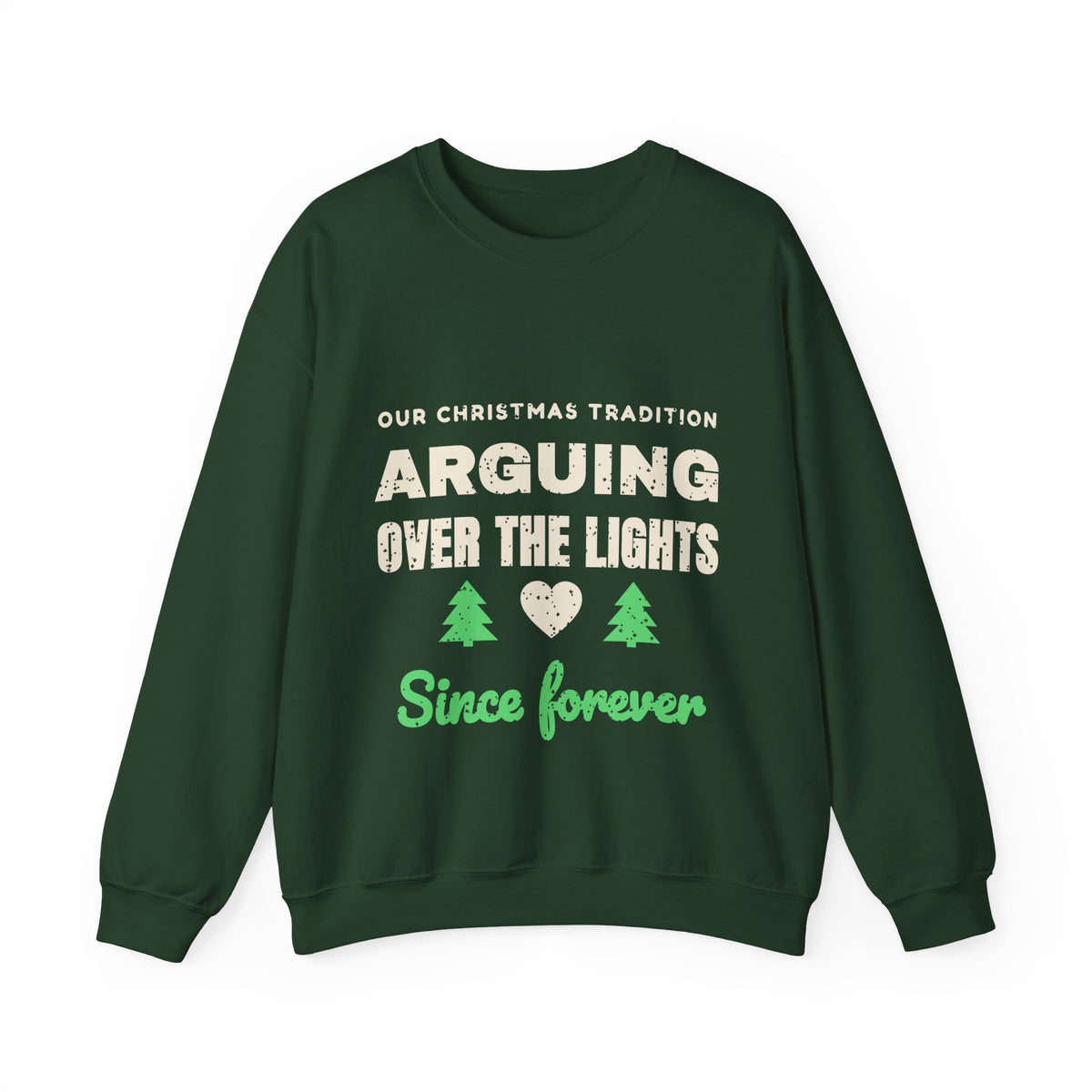 Arguing Over the Lights Couples Christmas Sweatshirt