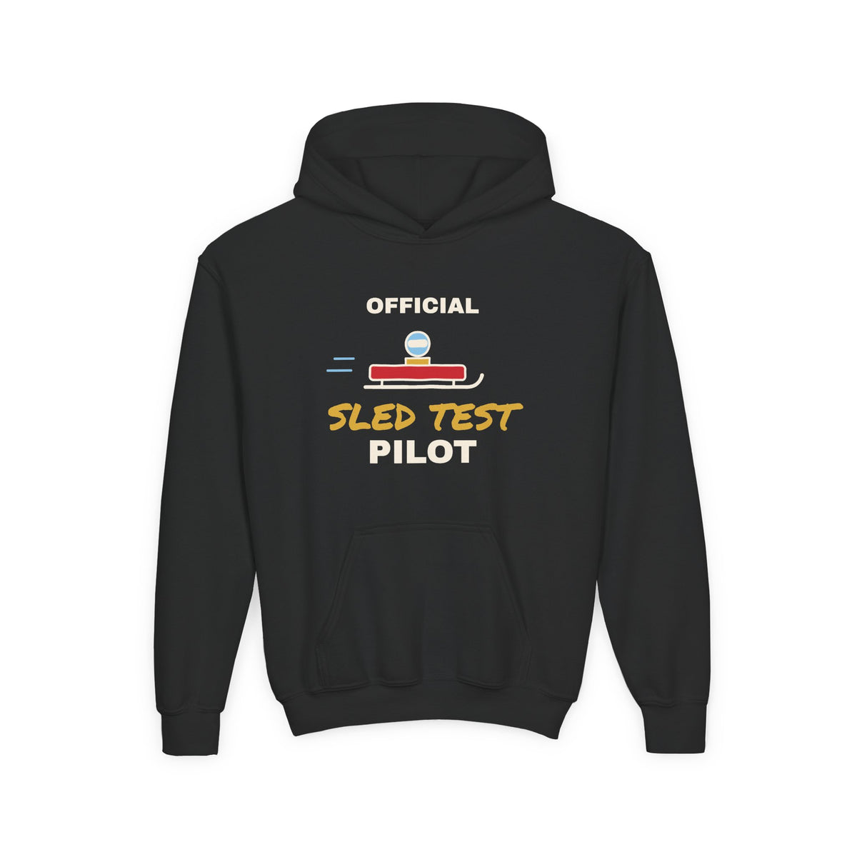 Official Sled Test Pilot Kids Winter Hoodie
