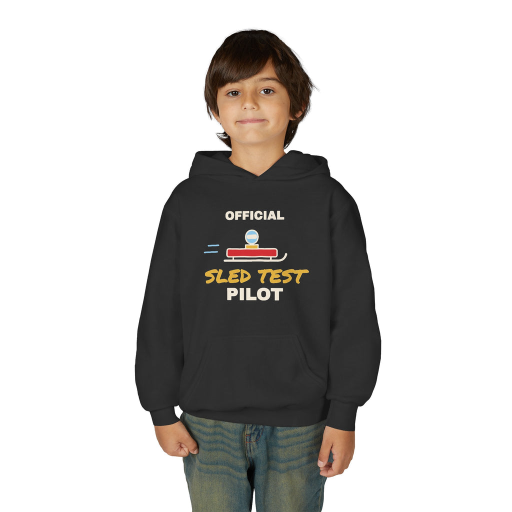 Official Sled Test Pilot Kids Winter Hoodie