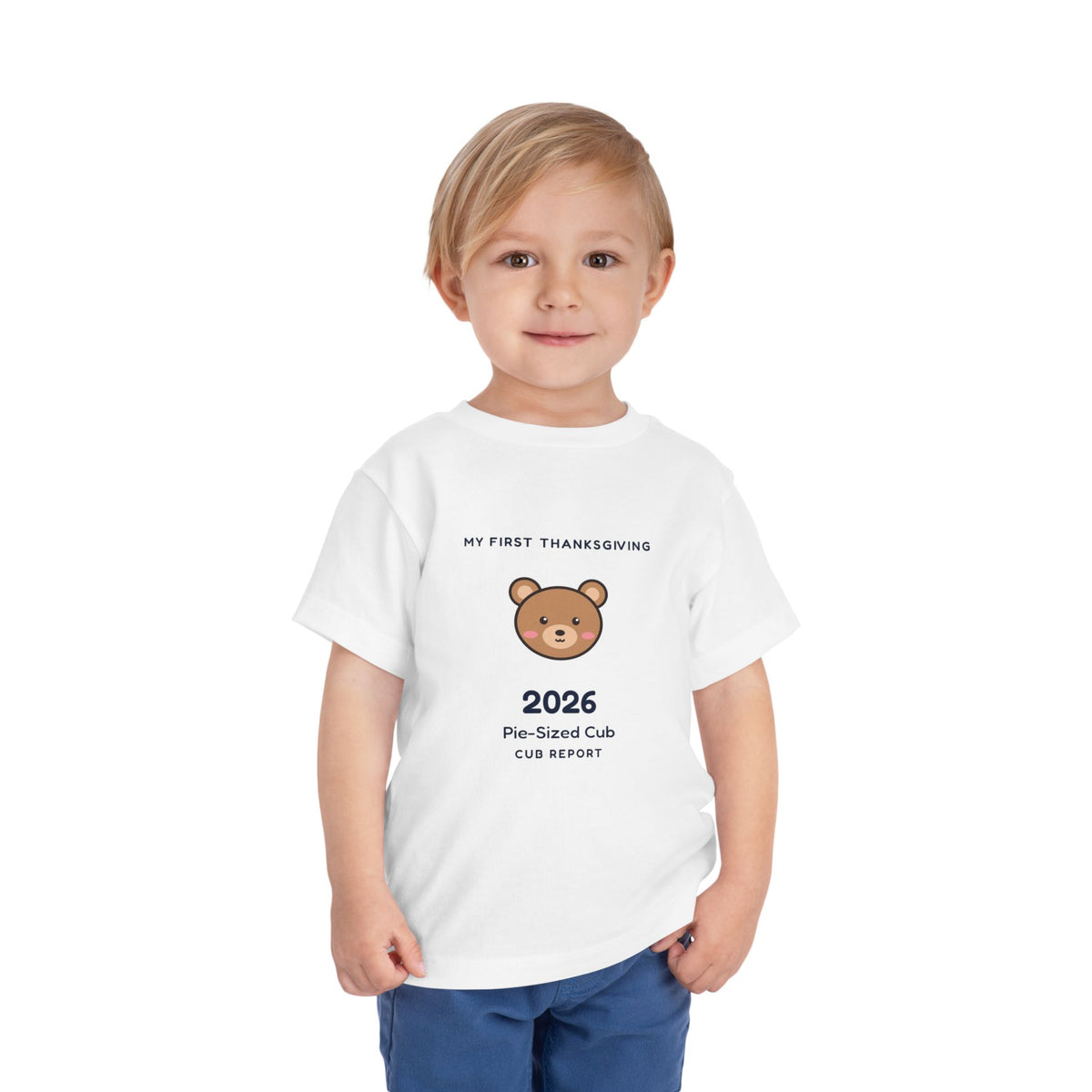My First Thanksgiving 2026 Teddy Bear Toddler Tee