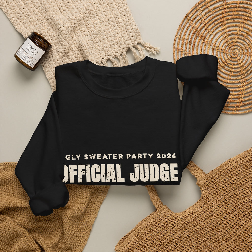 Ugly Sweater Party Judge Funny Christmas Sweatshirt