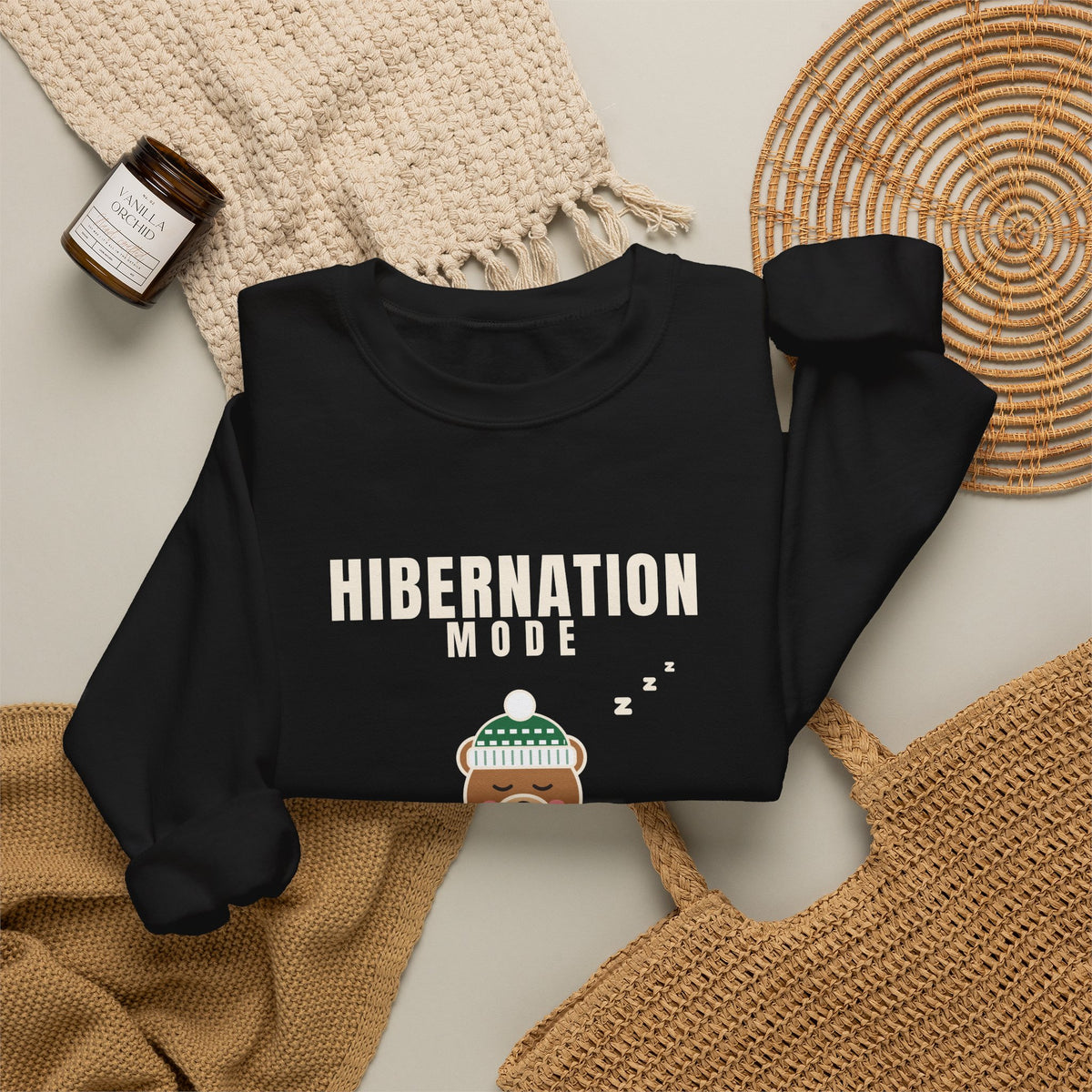 Hibernation Mode On Teddy Bear Winter Sweatshirt