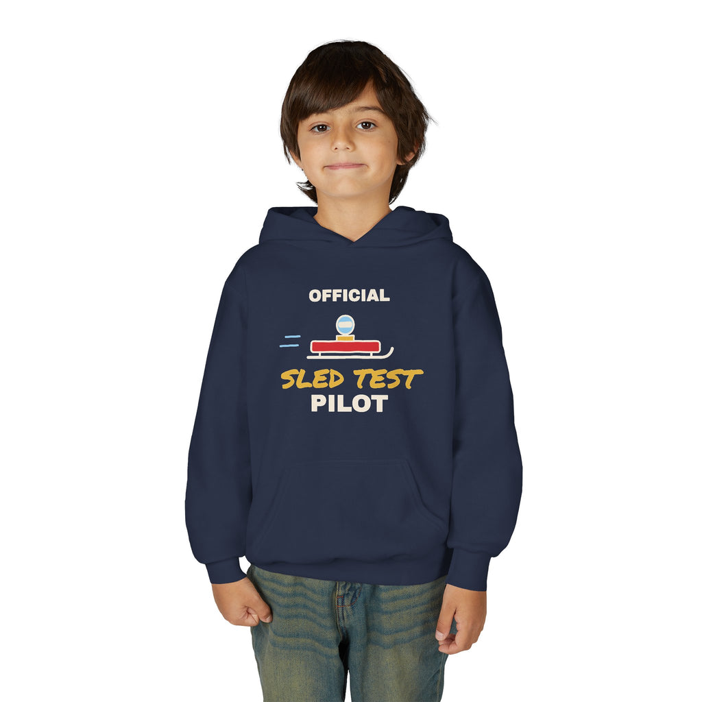 Official Sled Test Pilot Kids Winter Hoodie