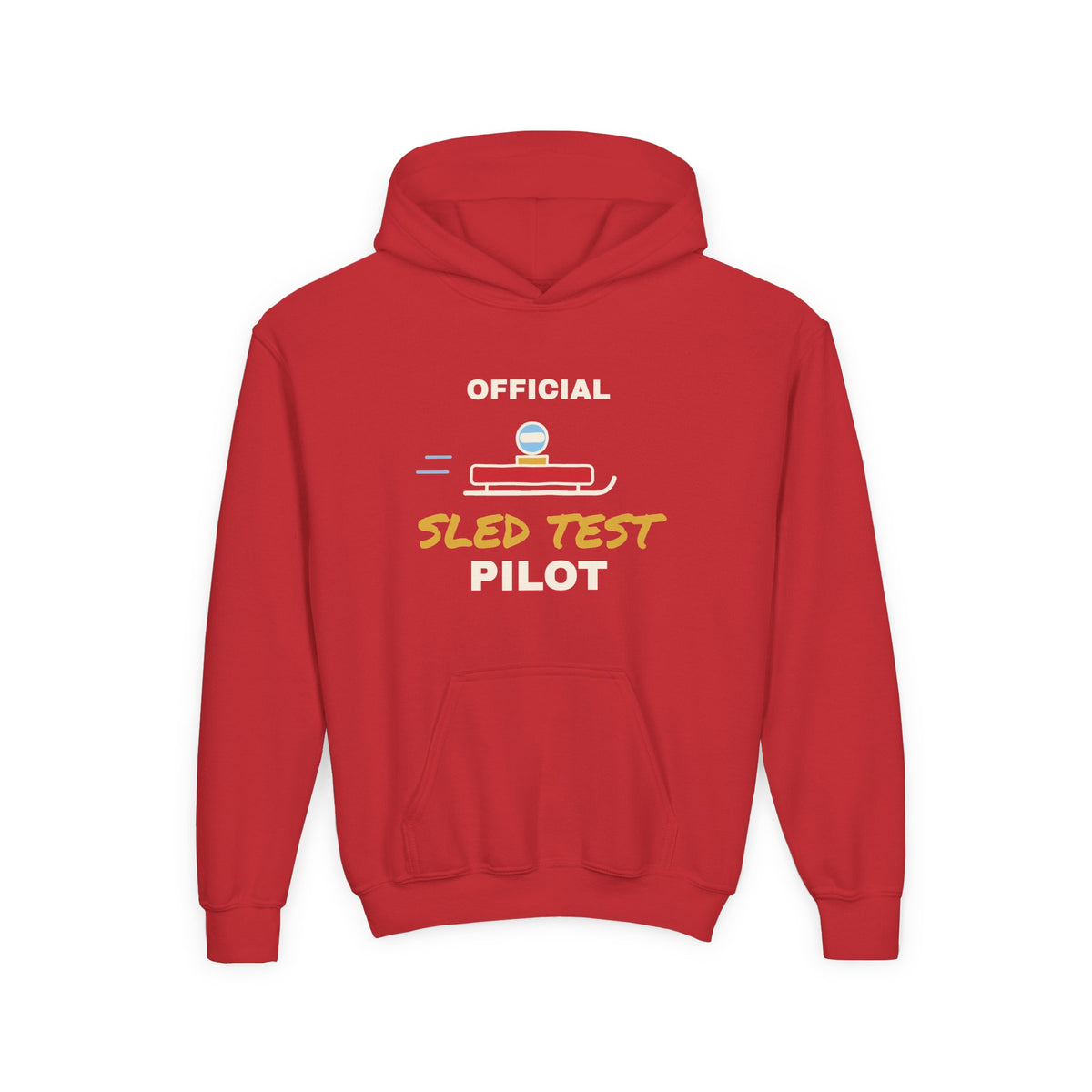 Official Sled Test Pilot Kids Winter Hoodie